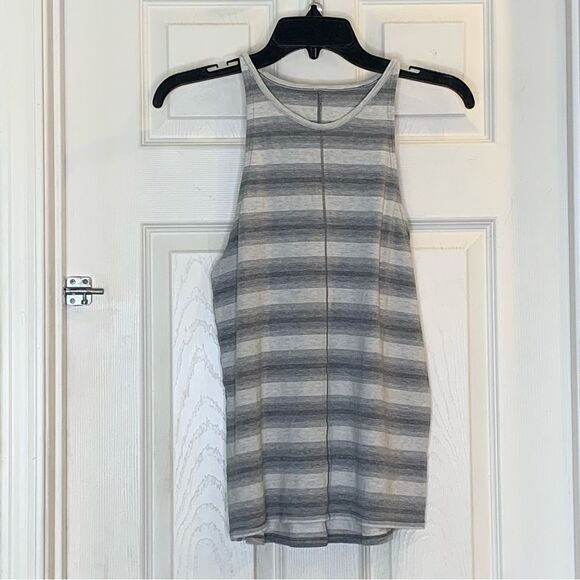 lululemon athletica Tops - Lululemon Find Your Zen Tank in the Capilano Stripe White Heathered Grey Size 8